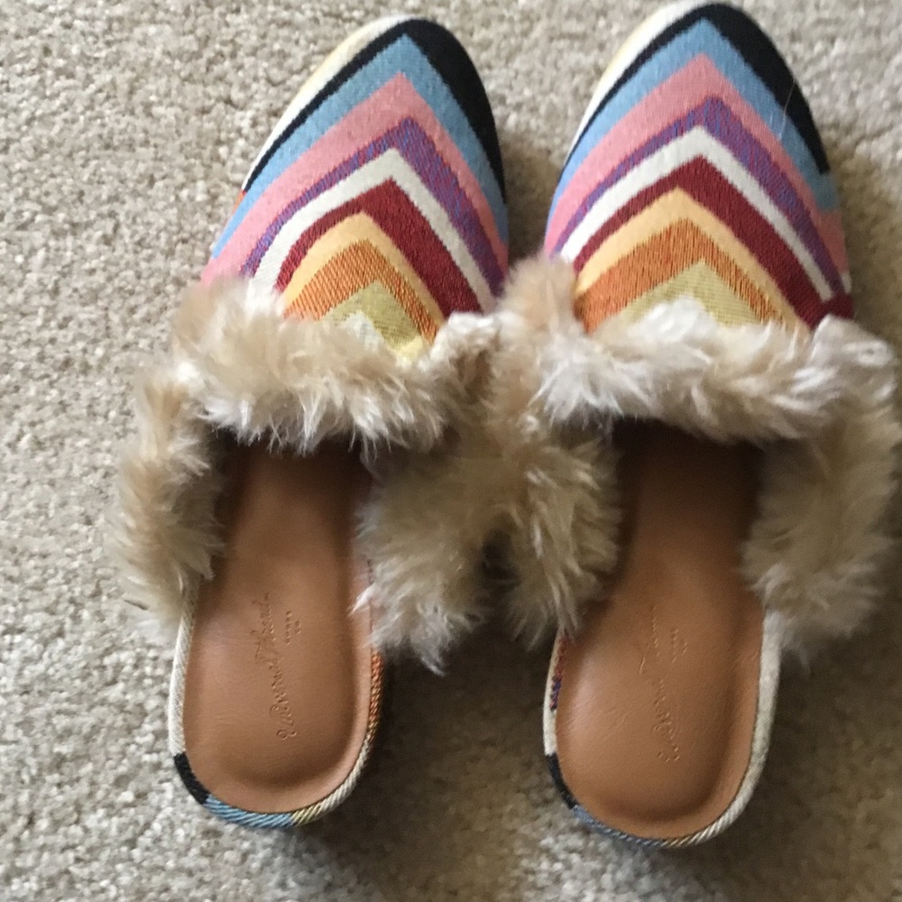 Bibiana faux fur lined mules
